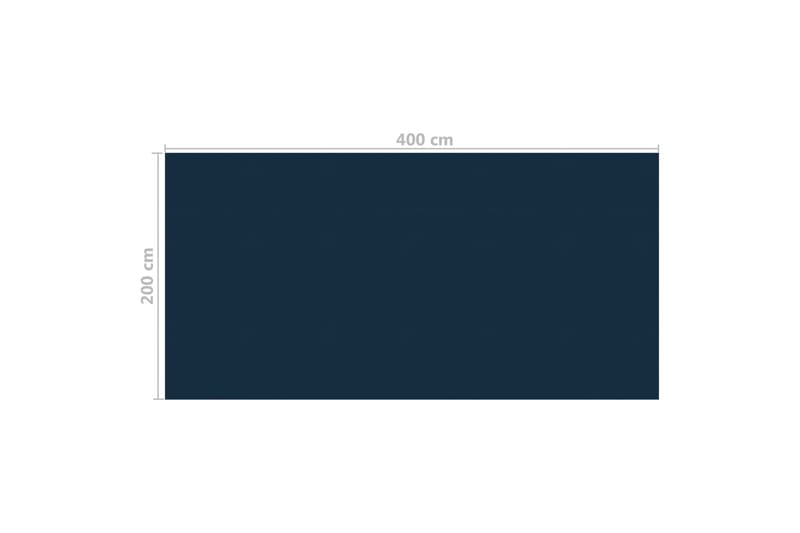 Flytende solarduk til basseng PE 400x200 cm svart og blå - Svart - Hage - Utendørsbad - Bassengtilbehør - Bassengduk & liner