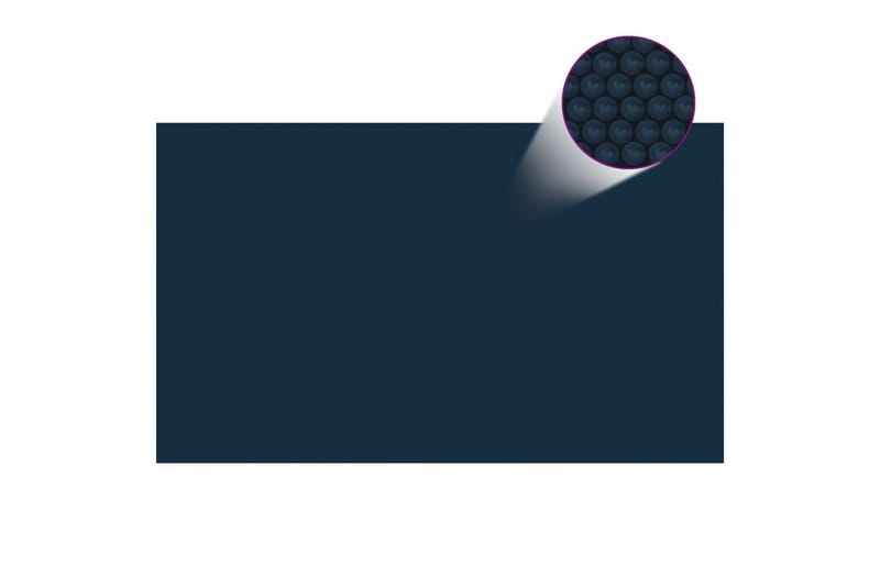 Flytende solarduk til basseng PE 500x300 cm svart og blå - Svart - Bassengduk & liner