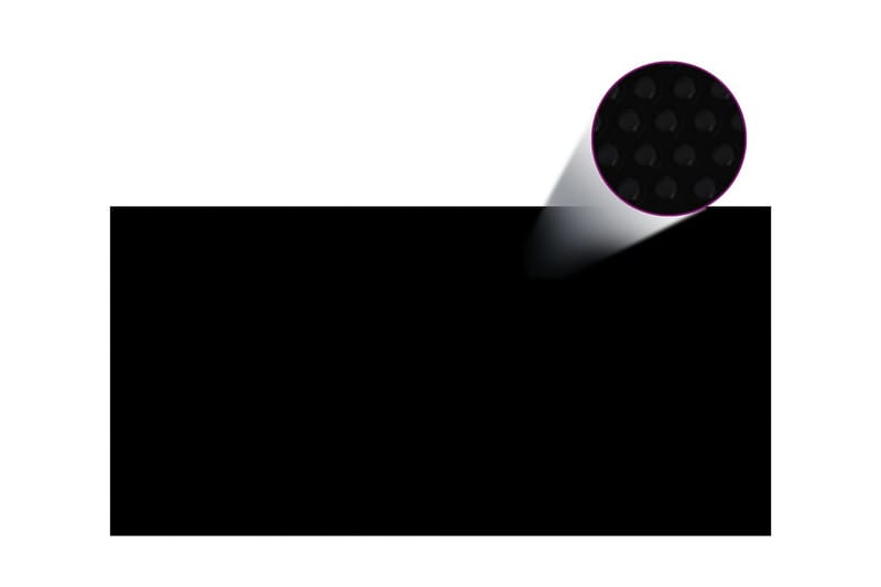 Flytende solarduk til basseng PE 549x274 cm svart og blå - Svart - Hage - Utendørsbad - Bassengtilbehør - Bassengduk & liner