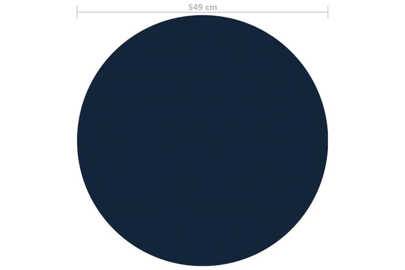 Flytende solarduk til basseng PE 549 cm svart og blå - Svart - Hage - Utendørsbad - Bassengtilbehør - Bassengduk & liner