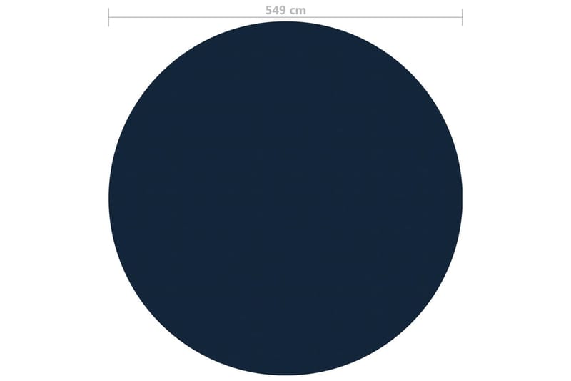 Flytende solarduk til basseng PE 549 cm svart og blå - Svart - Bassengduk & liner