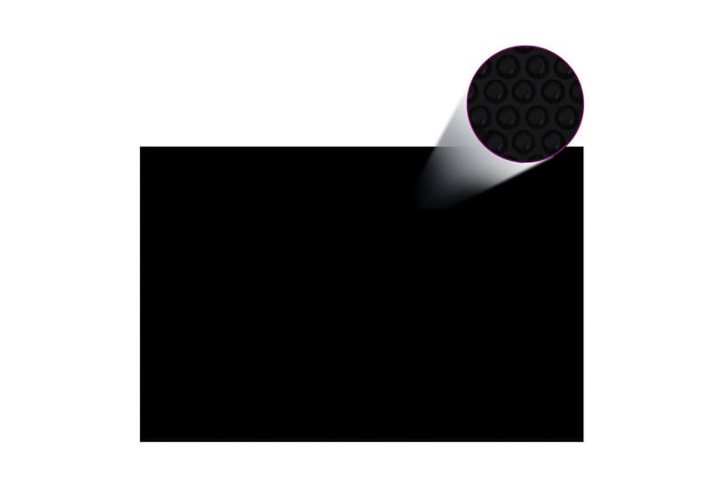 Flytende solarduk til basseng PE 600x400 cm svart og blå - Svart - Hage - Utendørsbad - Bassengtilbehør - Bassengduk & liner