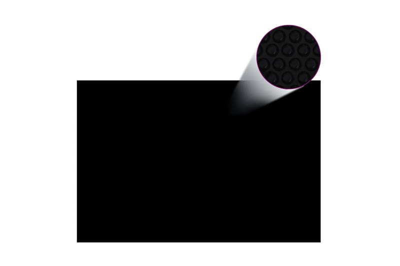 Flytende solarduk til basseng PE 600x400 cm svart og blå - Svart - Bassengduk & liner