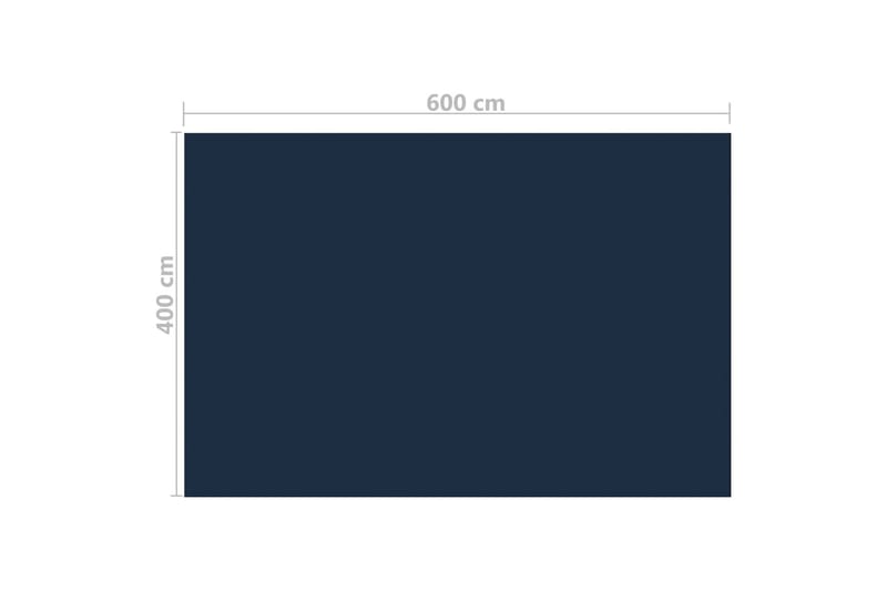 Flytende solarduk til basseng PE 600x400 cm svart og blå - Svart - Hage - Utendørsbad - Bassengtilbehør - Bassengduk & liner