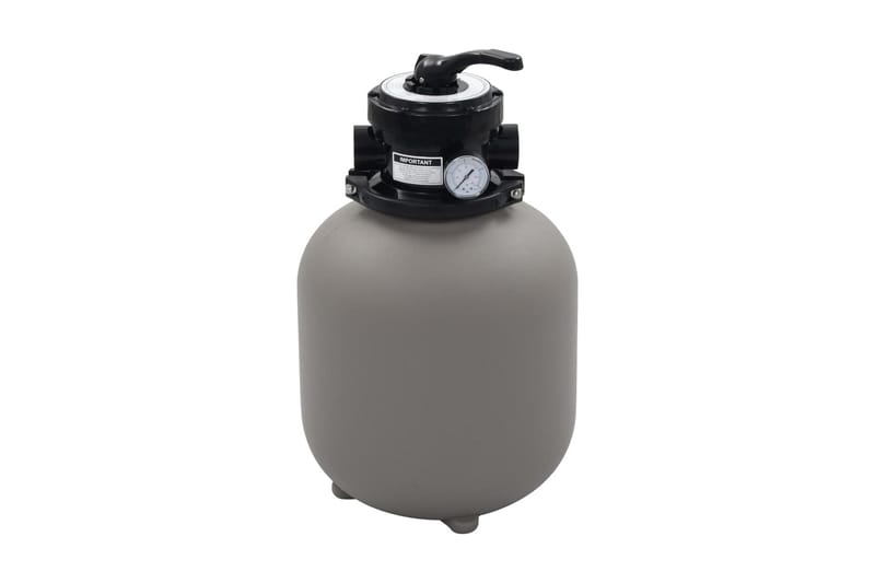 Basseng sandfilter med 4 stillinger ventil grå 350 mm - Grå - Hage - Utendørsbad - Bassengtilbehør - Øvrig Bassengtilbehør