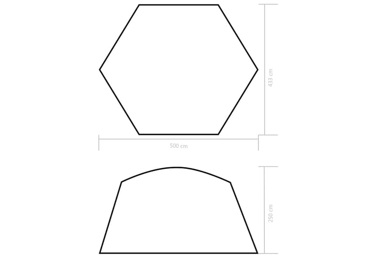 Bassengtelt stoff 500x433x250 cm blå - Hage - Utendørsbad - Bassengtilbehør - Øvrig Bassengtilbehør