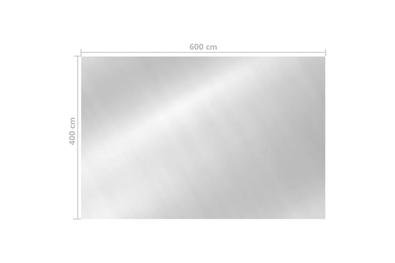 Bassengtrekk rektangulært 600x400 cm PE sølv - Silver - Hage - Utendørsbad - Bassengtilbehør - Øvrig Bassengtilbehør