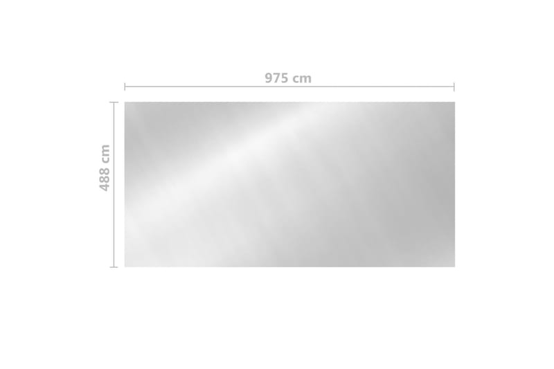 Bassengtrekk sølv 975x488 cm PE - Silver - Øvrig Bassengtilbehør - Bassengtrekk & bassengbeskyttelse