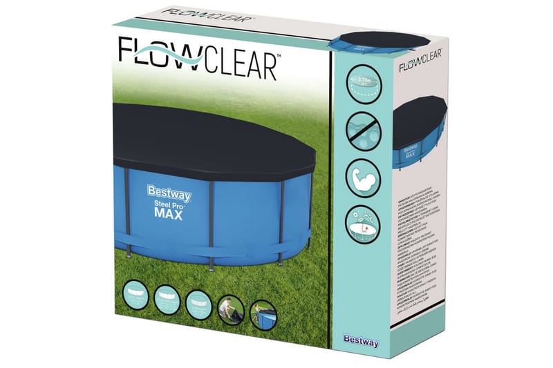 Bestway Bassengtrekk Flowclear 366 cm - Grå - Bassengtrekk & bassengbeskyttelse - Øvrig Bassengtilbehør