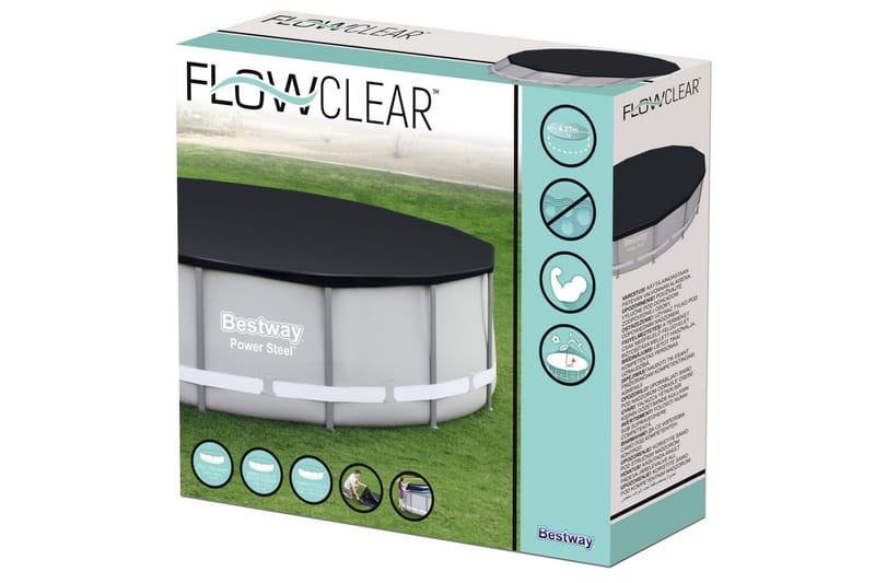 Bestway Bassengtrekk Flowclear 427 cm - Grå - Bassengtrekk & bassengbeskyttelse - Øvrig Bassengtilbehør