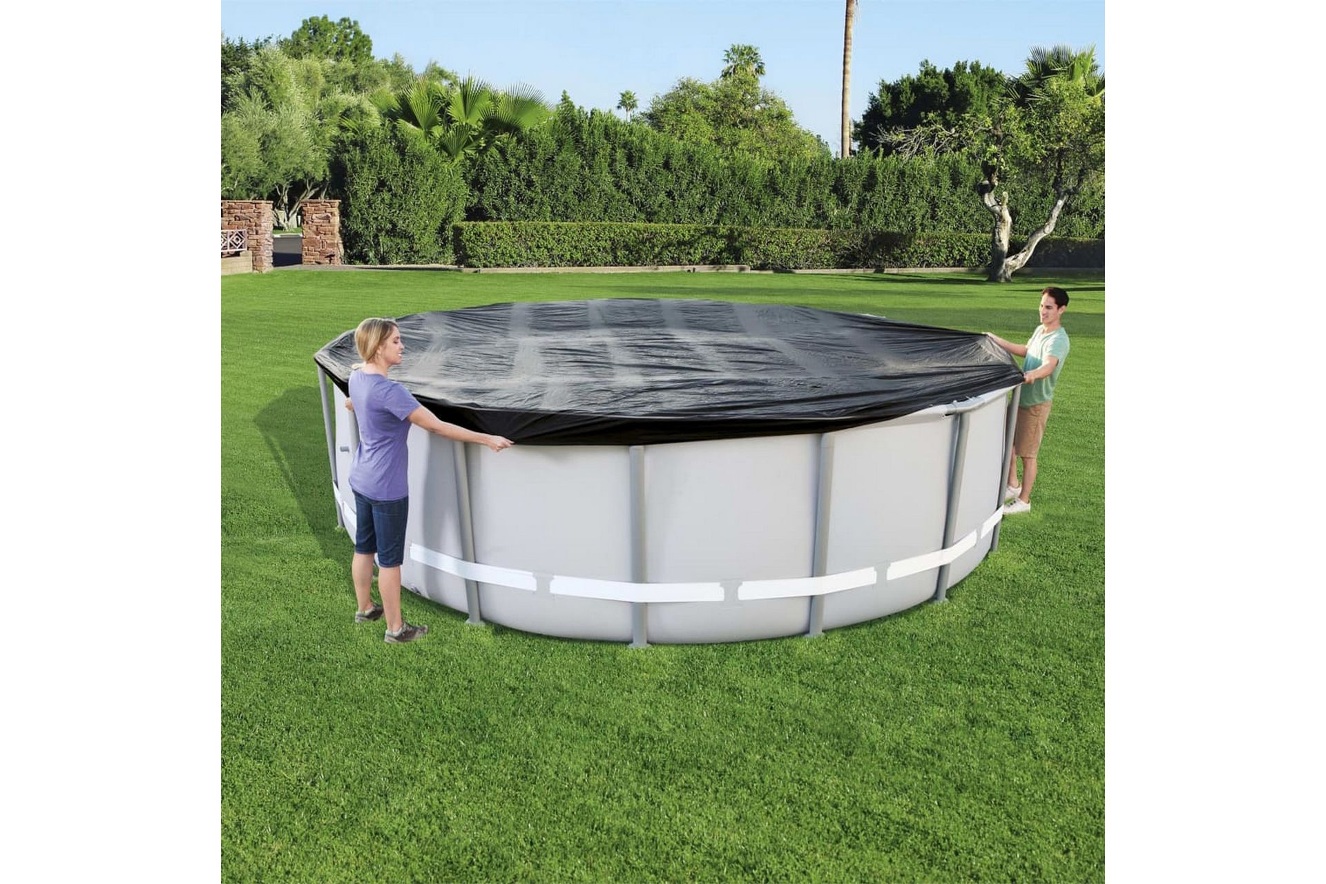 Bestway Bassengtrekk Flowclear 488 cm - Grå - Hage - Utendørsbad - Bassengtilbehør - Øvrig Bassengtilbehør