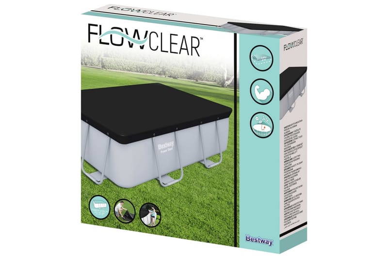 Bestway Flowclear bassengtrekk 269x179 cm - Antrasittgrå - Hage - Utendørsbad - Bassengtilbehør - Øvrig Bassengtilbehør