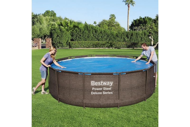 Bestway Soldrevet bassengtrekk Flowclear 356 cm - Blå - Hage - Utendørsbad - Bassengtilbehør - Øvrig Bassengtilbehør