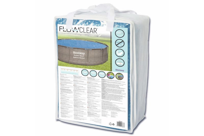 Bestway Soldrevet bassengtrekk Flowclear 356 cm - Blå - Hage - Utendørsbad - Bassengtilbehør - Øvrig Bassengtilbehør
