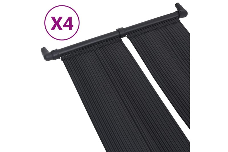 Soldrevne bassengvarmerpaneler 4 stk 80x310 cm - Hage - Utendørsbad - Bassengtilbehør - Øvrig Bassengtilbehør