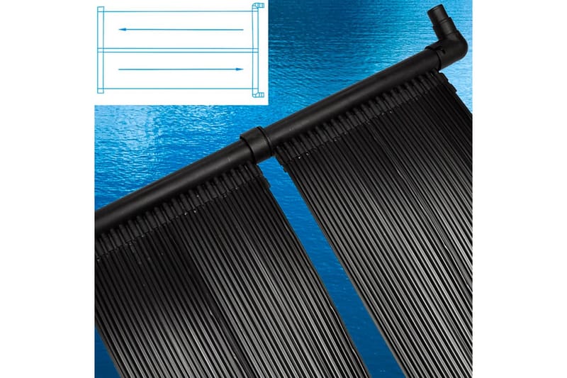 Soldrevne bassengvarmerpaneler 4 stk 80x620 cm - Hage - Utendørsbad - Bassengtilbehør - Øvrig Bassengtilbehør