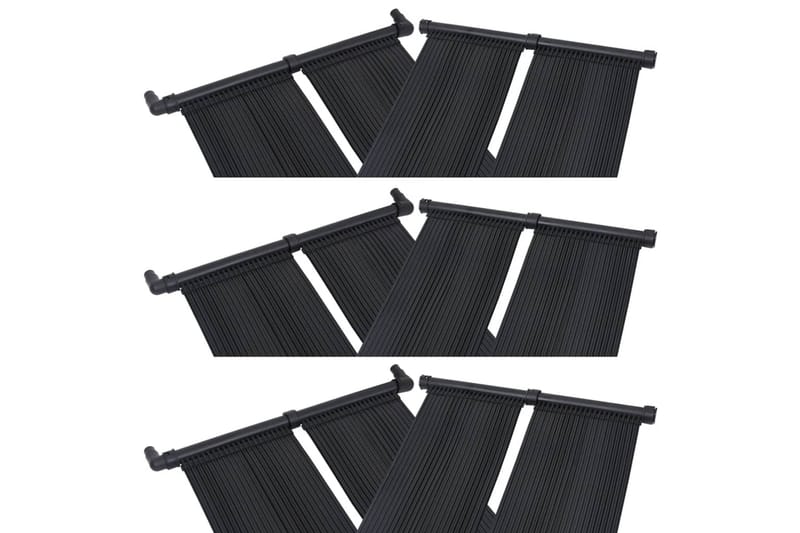 Soldrevne bassengvarmerpaneler 6 stk 80x310 cm - Hage - Utendørsbad - Bassengtilbehør - Øvrig Bassengtilbehør