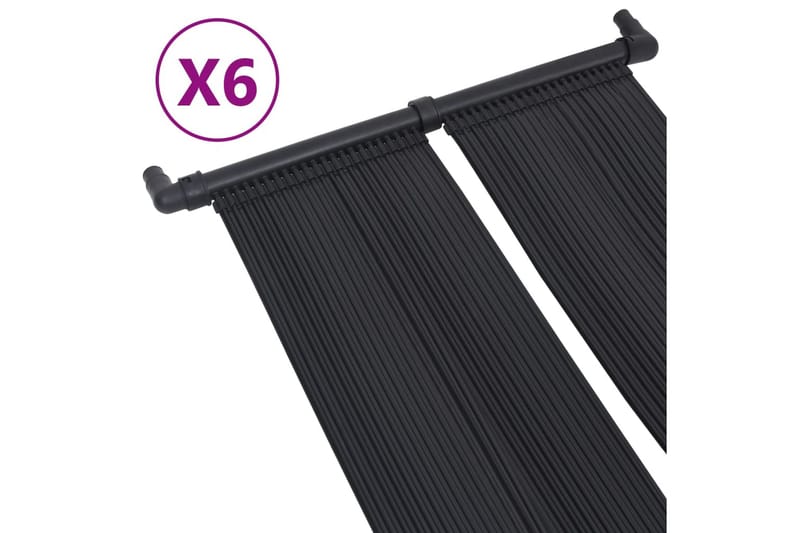 Soldrevne bassengvarmerpaneler 6 stk 80x310 cm - Hage - Utendørsbad - Bassengtilbehør - Øvrig Bassengtilbehør
