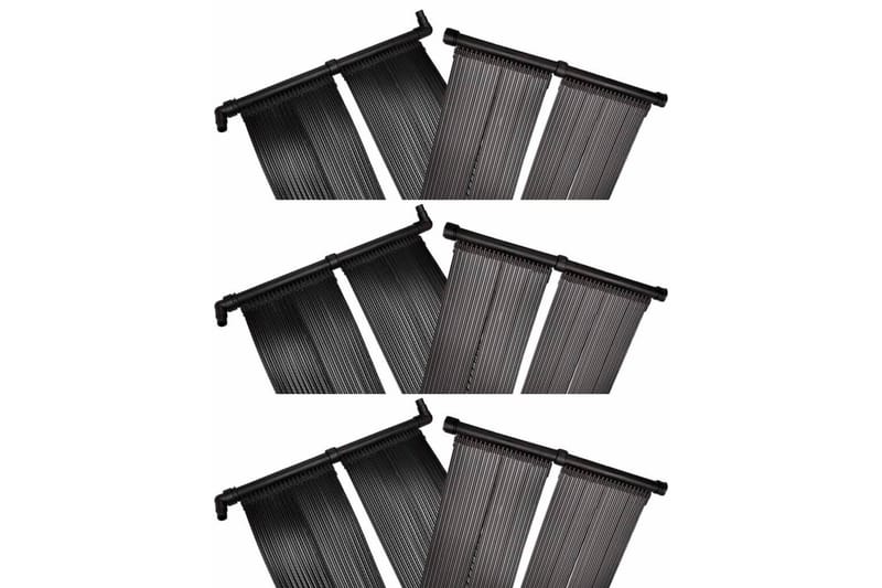 Soldrevne bassengvarmerpaneler 6 stk 80x620 cm - Hage - Utendørsbad - Bassengtilbehør - Øvrig Bassengtilbehør
