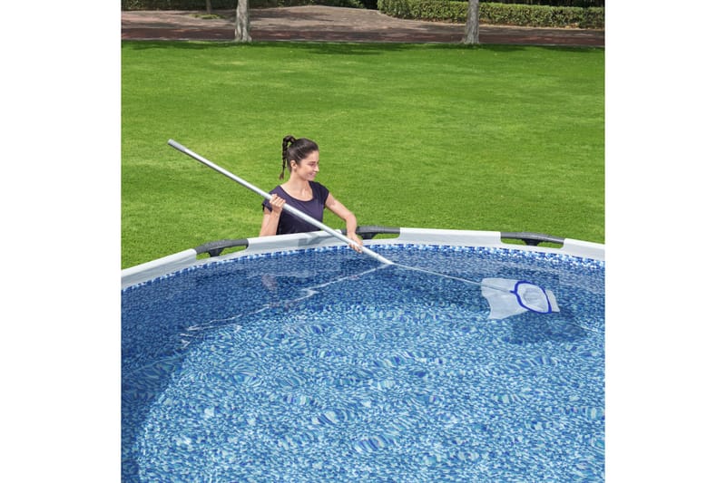 Flowclear AquaRake Deluxe Pool Leaf Skimmer Rund 3 cm Blå - Bestway - Bassenghåver