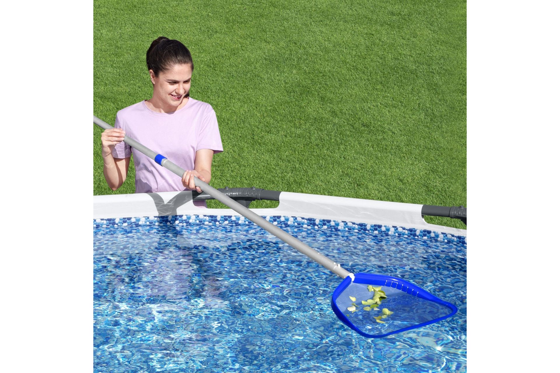 Flowclear AquaScoop Deluxe skimmer Rund 3 cm Blå - Bestway - Hage - Utendørsbad - Bassengtilbehør - Bassenghåver