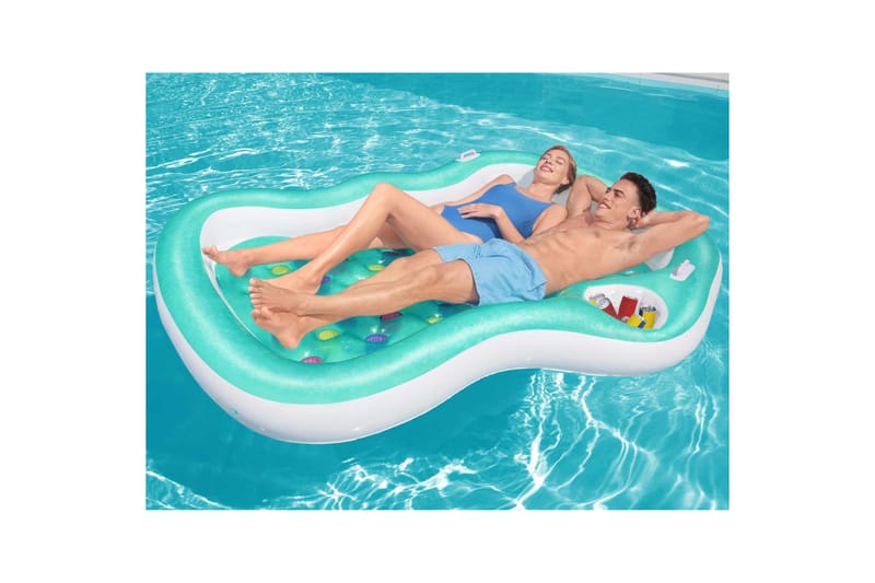 Bestway Flytemadrass Double Designer 224x174 cm - Flerfarget - Hage - Utendørsbad - Bassengtilbehør - Vannleketøy