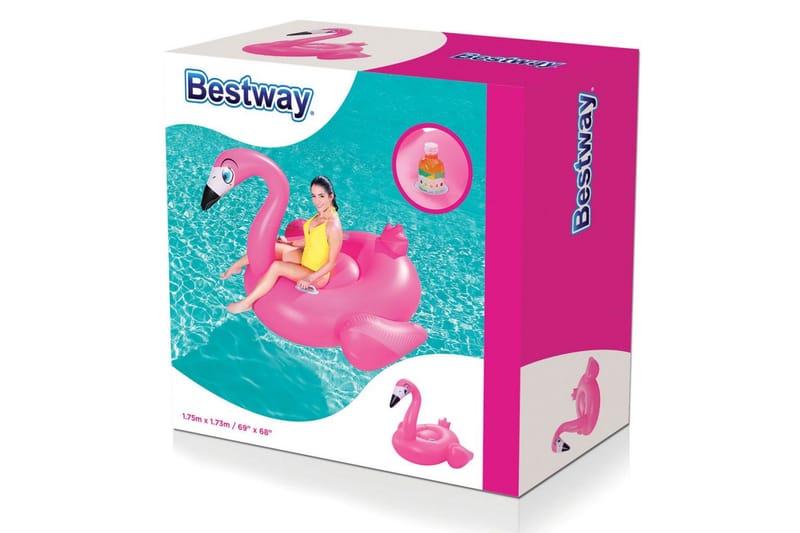 Bestway Kjempestor flamingo oppblåsbar badeleke - Rosa - Vannleketøy