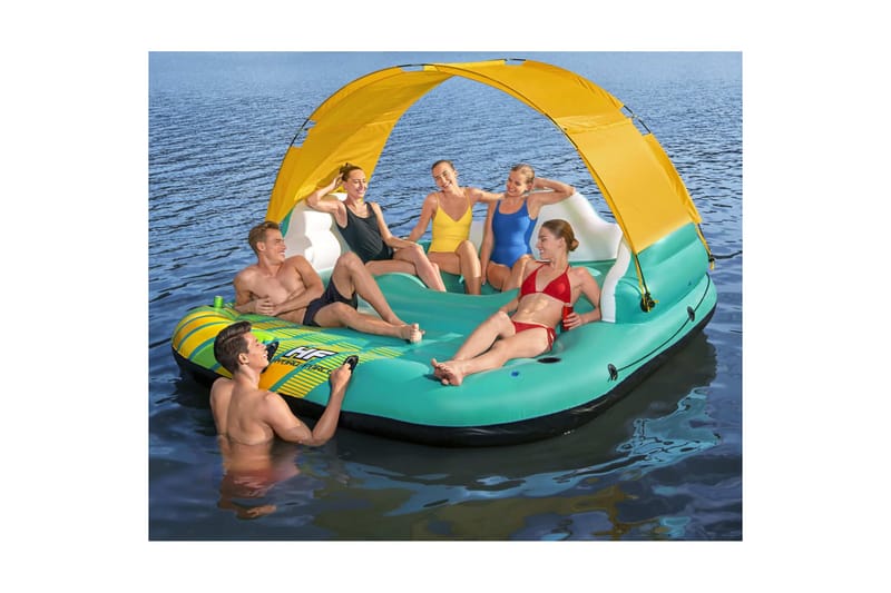 Bestway Oppblåsbar øy 5 personer Sunny Lounge 291x265x83 cm - Flerfarget - Hage - Utendørsbad - Bassengtilbehør - Vannleketøy