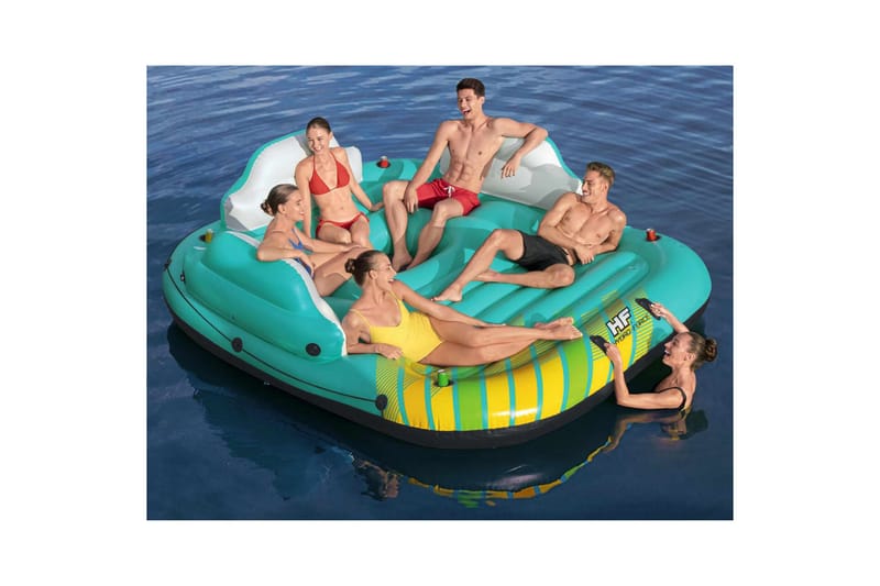 Bestway Oppblåsbar øy 5 personer Sunny Lounge 291x265x83 cm - Flerfarget - Hage - Utendørsbad - Bassengtilbehør - Vannleketøy