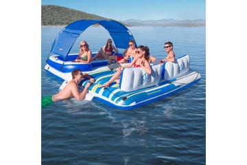 Bestway Oppblåsbar øy Tropical Breeze 389x274 cm - Hvit - Hage - Utendørsbad - Bassengtilbehør - Vannleketøy