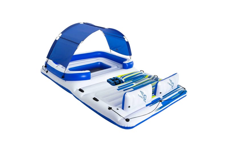 Bestway Oppblåsbar øy Tropical Breeze 389x274 cm - Hvit - Hage - Utendørsbad - Bassengtilbehør - Vannleketøy