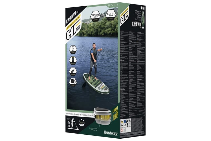 Bestway Oppblåsbart SUP-sett Hydro-Force Kahawai 310x86x15cm - Grønn - Hage - Utendørsbad - Bassengtilbehør - Vannleketøy