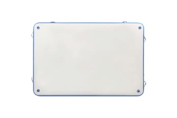 Oppblåsbar badeplattform blå og hvit 200x150x15 cm - Hage - Utendørsbad - Bassengtilbehør - Vannleketøy