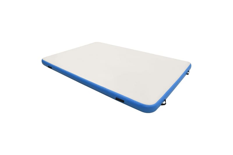 Oppblåsbar badeplattform blå og hvit 300x200x15 cm - Hage - Utendørsbad - Bassengtilbehør - Vannleketøy