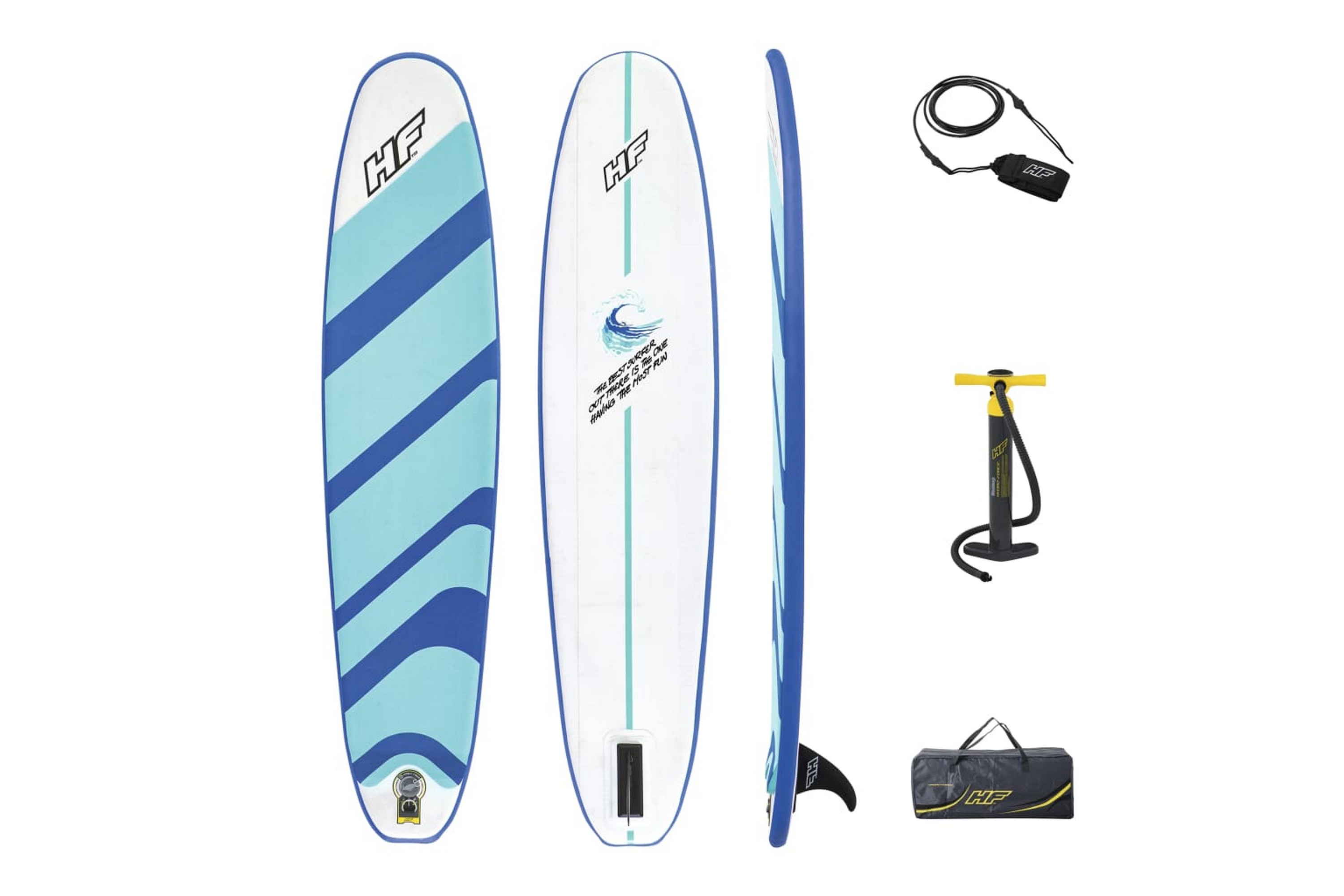 Bestway Hydro-Force Oppblåsbart surfboard 243x57x7 cm - Blå