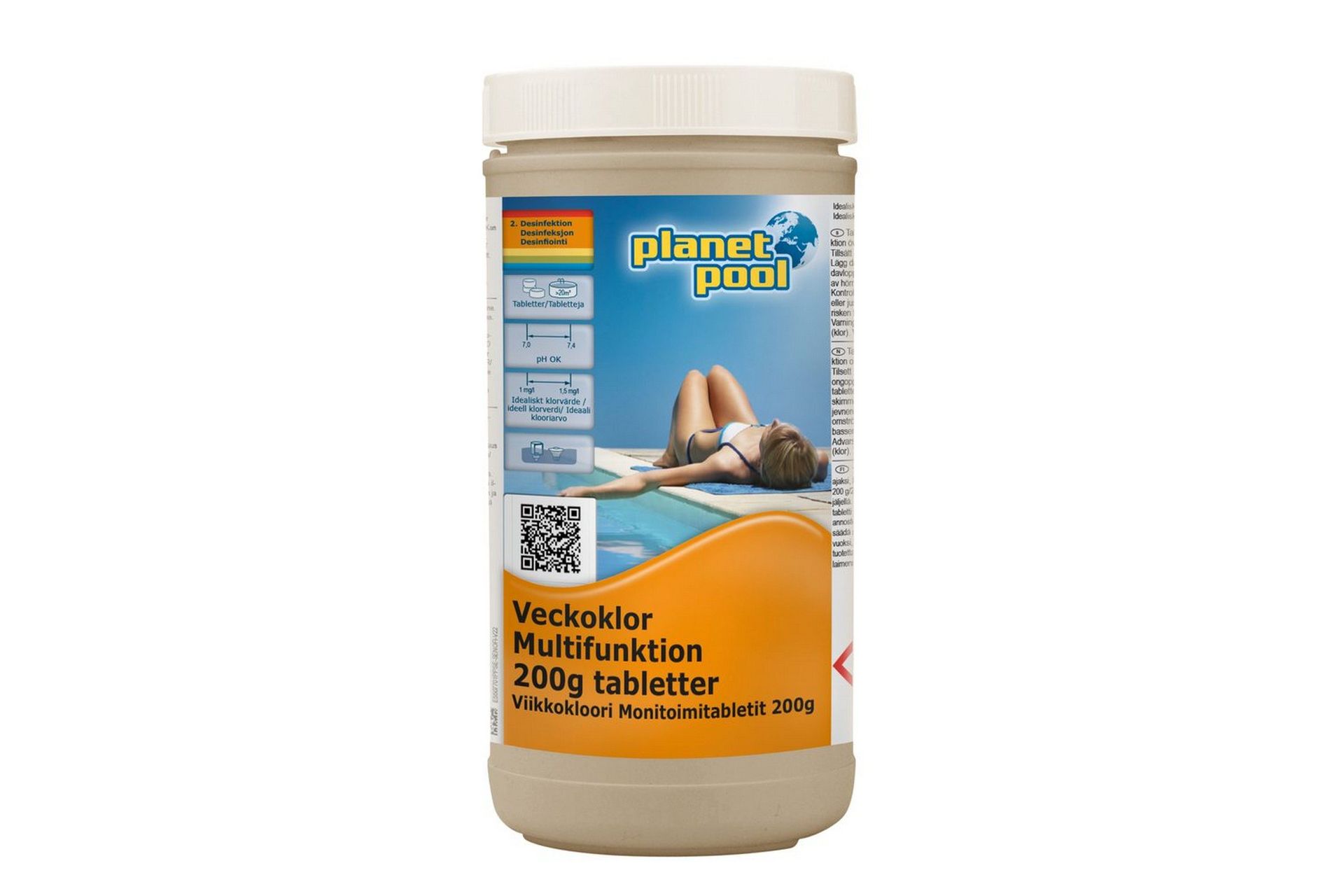Annen rengjøring og renhold Planet Pool Vannpleie Planet Pool ukeklor 200 g tabletter 1 kg -