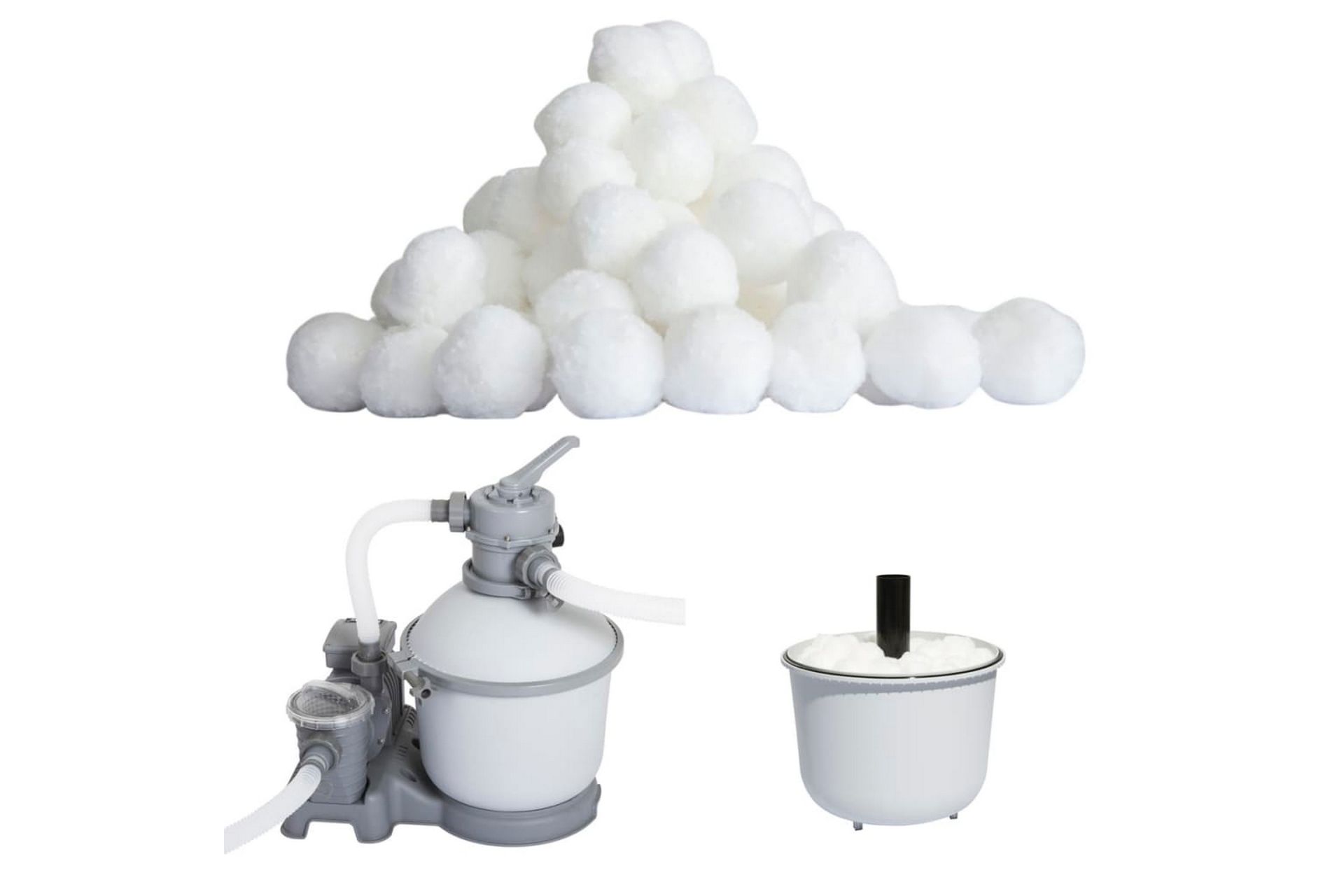 Bestway Flowclear Polysfære filterballer 500 g - Hvit - Hage - Utendørsbad - Rengjøring til basseng - Basseng kjemi & klortabletter