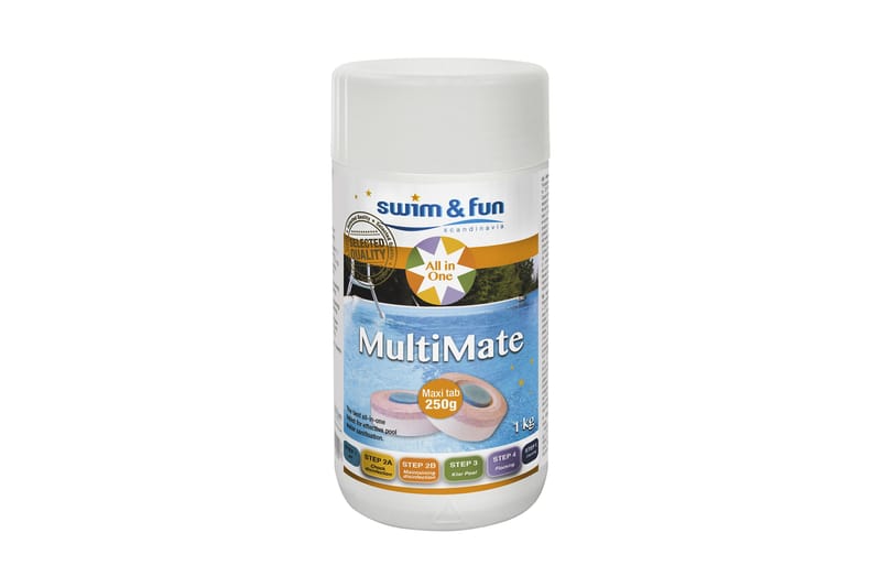 Swim & Fun Multimate Combi tablett 250gr - Hage - Utendørsbad - Rengjøring til basseng - Basseng kjemi & klortabletter