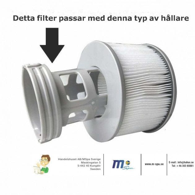 Filter MSpa 2-pakning uten bajonett - Hage - Utendørsbad - Rengjøring til basseng - Spabad filter