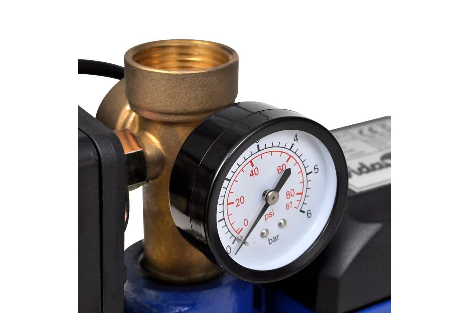 Jet-pumpe med trykkmåler 1300 W 5100 L/t blå - Hage - Utendørsbad - Rengjøring til basseng - Sirkulasjonspumpe & bassengpumpe