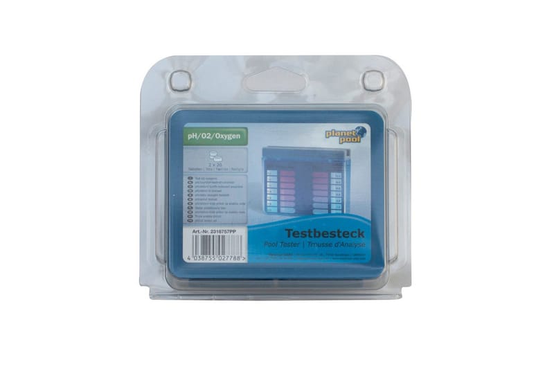 Måleinstrument Planet Pool Mini Pool Tester (pH/Aktivt Oksygen) inkl. 40 tabletter - Hage - Utendørsbad - Rengjøring til basseng - Basseng kjemi & klortabletter