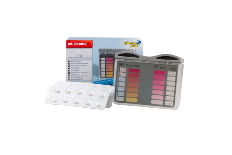 Måleinstrument Planet Pool Mini Pool Tester (pH/Klor) inkl. 40 tabletter - Hage - Utendørsbad - Rengjøring til basseng - Basseng kjemi & klortabletter