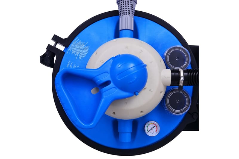 Sandfilterpumpe med timer 450 W 25 L - Blå - Hage - Utendørsbad - Rengjøring til basseng - Sandfilter
