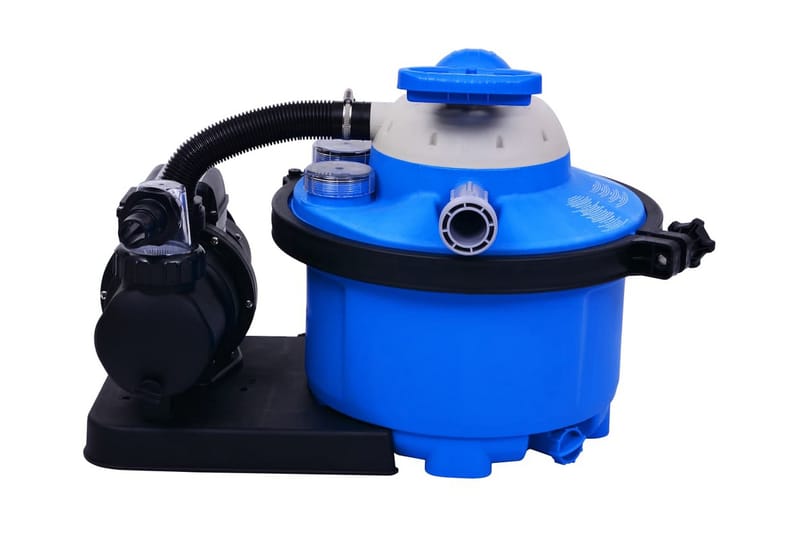 Sandfilterpumpe med timer 450 W 25 L - Blå - Hage - Utendørsbad - Rengjøring til basseng - Sandfilter