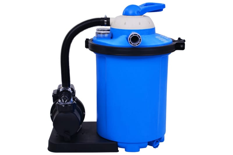 Sandfilterpumpe med timer 550 W 50 L - Blå - Hage - Utendørsbad - Rengjøring til basseng - Sandfilter