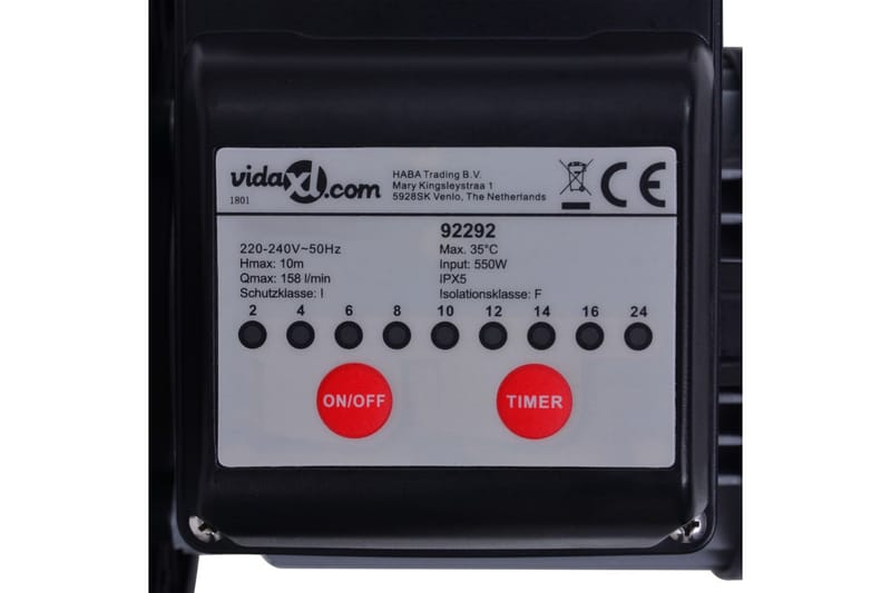 Sandfilterpumpe med timer 550 W 50 L - Blå - Hage - Utendørsbad - Rengjøring til basseng - Sandfilter