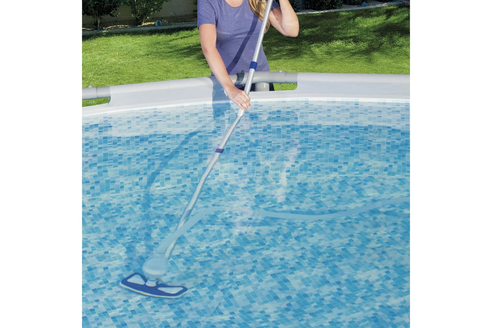 Bestway Flowclear Rengjøringssett til basseng AquaClean - Hvit - Hage - Utendørsbad - Rengjøring til basseng - Sirkulasjonspumpe & bassengpumpe