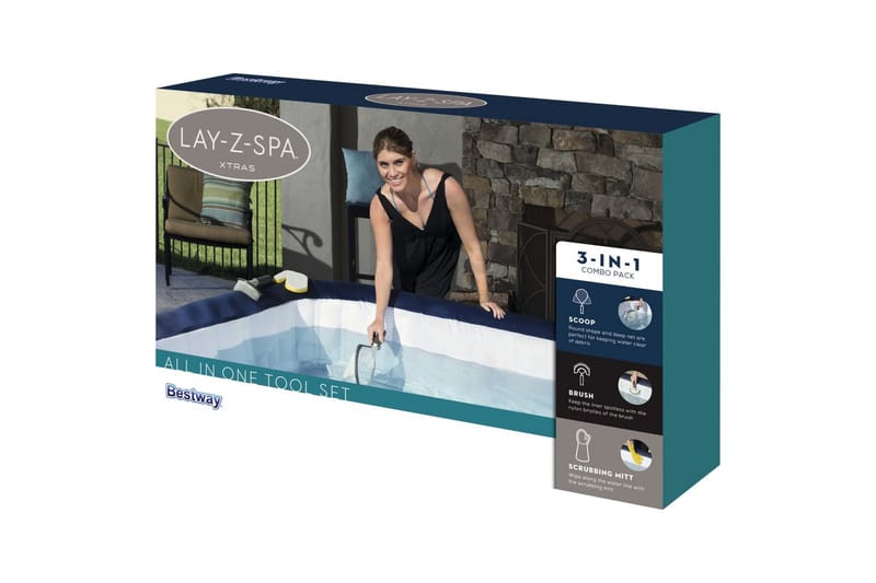 Bestway Lay-Z-Spa Alt i ett verktøysett - Hage - Utendørsbad - Rengjøring til basseng - Sirkulasjonspumpe & bassengpumpe