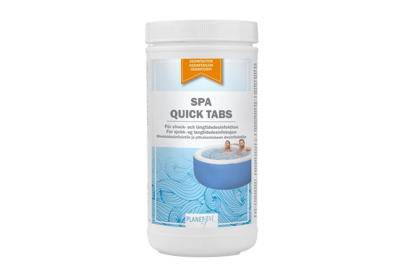 Vannpleie Planet Spa Quick Tabs 1 kg (20g) - Hage - Utendørsbad - Rengjøring til basseng - Spabad kjemi & klortabletter