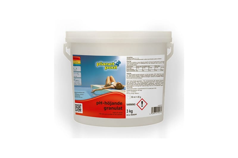 Vannpleie Planet Pool Øker pH Granulat 3 kg - 3 kg - Hage - Utendørsbad - Rengjøring til basseng - Basseng kjemi & klortabletter